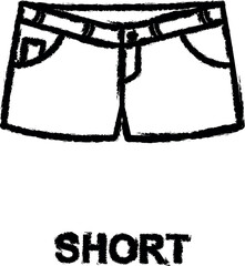 Poster - short shorts icon grunge style vector