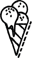 Poster - ice cream dusk style icon grunge style vector