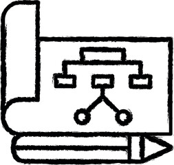 Poster - chart, diagram, teamwork icon grunge style vector