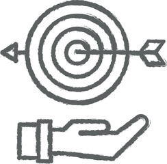 Poster - Target, objective, arrow icon grunge style vector