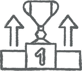 Poster - Podium, champion, winner icon grunge style vector