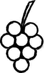 Poster - Grape, fruit icon grunge style vector