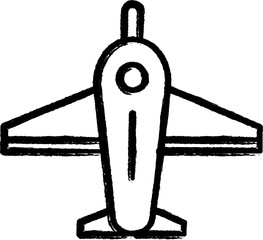Poster - Airplane, toy icon grunge style vector