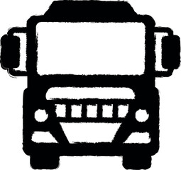 Poster - front view machine, car icon grunge style vector