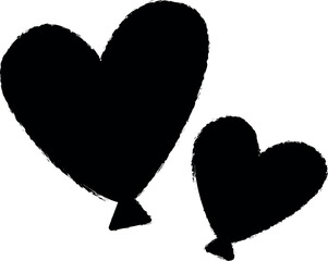 Poster - Valentine's Day, ball icon grunge style vector