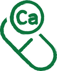 Poster - Vitamin Ca green icon grunge style vector