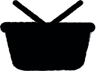 Leinwandbilder - shopping basket icon grunge style vector