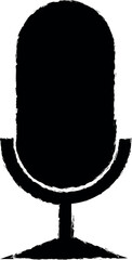 Poster - radio microphone icon grunge style vector