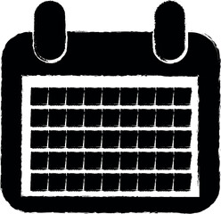 Poster - the calendar icon grunge style vector