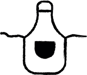 Poster - kitchen apron icon grunge style vector