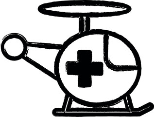 Poster - helicopter icon grunge style vector