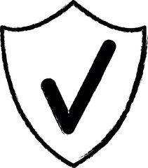Poster - check mark icon grunge style vector
