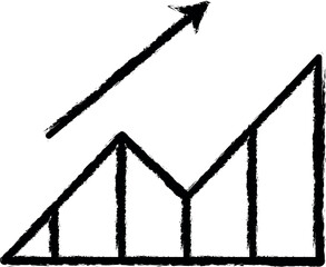 Poster - financial chart line icon grunge style vector