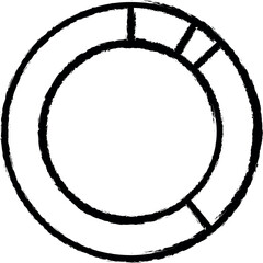 Poster - ring chart line icon grunge style vector