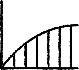 Poster - line chart line icon grunge style vector