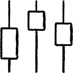 Poster - stock chart line icon grunge style vector