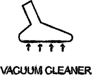 Poster - vacuum cleaner icon grunge style vector