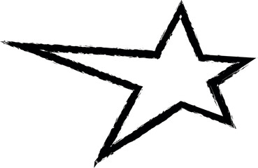 Poster - flying star line icon grunge style vector
