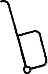 Poster - trolley for a suitcase icon grunge style vector