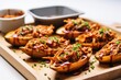 BBQ Pulled Chicken Loaded Sweet Potato Skins - Icon on white background