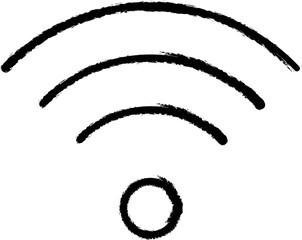 Aufkleber - radio signal icon grunge style vector