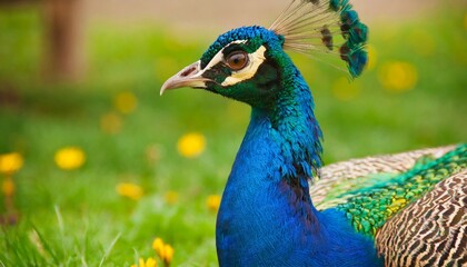 Wall Mural - fabulous peacock close up