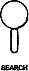 Poster - search sign icon grunge style vector