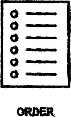 Poster - order in list icon grunge style vector