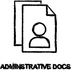 Poster - administrative documents icon grunge style vector