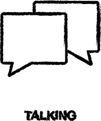Poster - talking sign icon grunge style vector