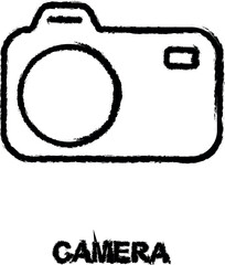 Poster - photo camera icon grunge style vector