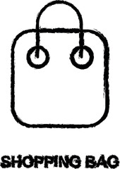Poster - shopping bag icon grunge style vector