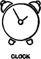 Poster - alarm clock icon grunge style vector
