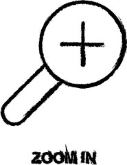 Poster - zoom in sign icon grunge style vector