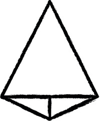 Poster - 3d triangle icon grunge style vector