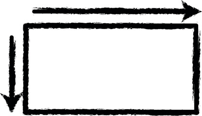 Poster - arrows on the sides of the rectangle icon grunge style vector