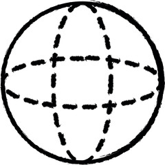 Poster - circle with dashed lines icon grunge style vector