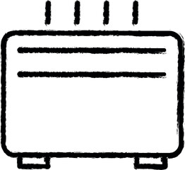 Poster - air conditioning icon grunge style vector