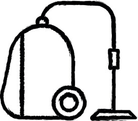 Poster - a vacuum cleaner icon grunge style vector