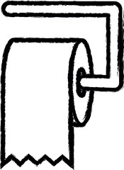 Poster - toilet paper icon grunge style vector