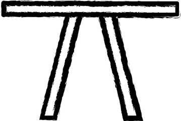 Poster - kitchen table icon grunge style vector