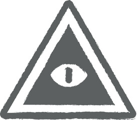 Poster - Eye in pyramid icon grunge style vector