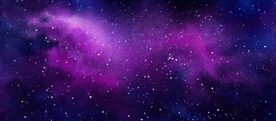 Wall Mural - cosmic illustration. beautiful colorful space background. watercolor cosmos