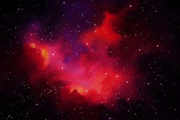 Wall Mural - cosmic illustration. beautiful colorful space background. watercolor cosmos