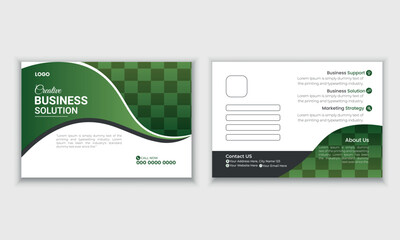 Wall Mural - 
Professional company postcard design template. amazing and modern postcard design.