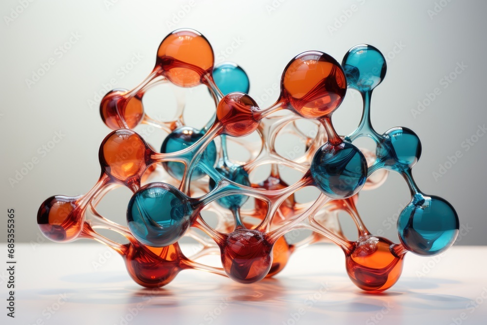 Molecular structure of a chemical compound. Stock Illustration | Adobe ...