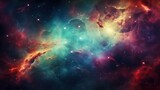 Fototapeta Kosmos - Beautiful Nebula in the night sky wallpaper background. Colorful cosmic space nebula