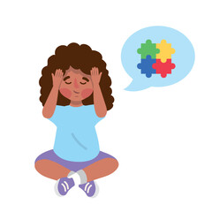 Sticker - autism girl anxiety