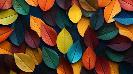 Poster - autumn leaves background