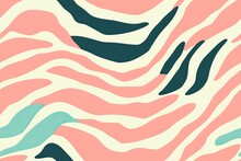 Quirky Minimalist Zebra Stripes In Pastel Spring Seamless Repeating Pattern Style
